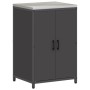 Juego de Almacenamiento de Cocina 3 pcs Negro 210 x 50 x 92 cm