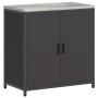 Juego de Almacenamiento de Cocina 3 pcs Negro 210 x 50 x 92 cm