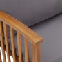 Banco de jardín con cojines 119 cm madera maciza de acacia by vidaXL, garden benches - Ref: Foro24-310261, Price: 172,82 €, D...