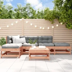 6-piece garden furniture set with Douglas fir wood cushions by vidaXL, Garden sets - Ref: Foro24-3185904, Price: 489,78 €, Di...