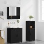 Juego de muebles de baño con puerta 3 pcs Negro 61 x 35 x 64 cm