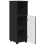 Juego de muebles de baño con puerta 3 pcs Negro 61 x 35 x 64 cm