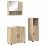 Juego de muebles de baño 3 pcs Roble Sonoma 61 x 35 x 64 cm