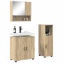 Juego de muebles de baño 3 pcs Roble Sonoma 61 x 35 x 64 cm