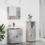 Juego de muebles de baño 3 pcs Gris hormigón 61 x 35 x 64 cm