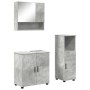 Juego de muebles de baño 3 pcs Gris hormigón 61 x 35 x 64 cm