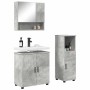 Juego de muebles de baño 3 pcs Gris hormigón 61 x 35 x 64 cm