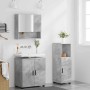 Juego de muebles de baño 3 pcs Gris hormigón 61 x 35 x 64 cm