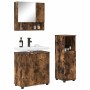 Juego de muebles de baño 3 pcs Roble ahumado 61 x 35 x 64 cm