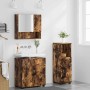 Juego de muebles de baño 3 pcs Roble ahumado 61 x 35 x 64 cm