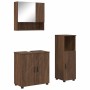 Juego de muebles de baño 3 pcs Marrón roble 61 x 35 x 64 cm