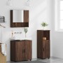 Juego de muebles de baño 3 pcs Marrón roble 61 x 35 x 64 cm