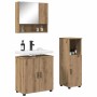Juego de muebles de baño 3 pcs Roble artisan 61 x 35 x 64 cm