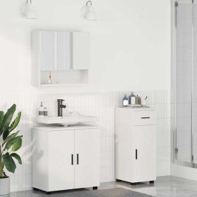 Juego de muebles de baño con cajón 3 pcs Blanco 61 x 35 x 64 cm
