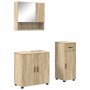 Juego de muebles de baño 3 pcs Roble Sonoma 61 x 35 x 64 cm