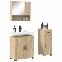 Juego de muebles de baño 3 pcs Roble Sonoma 61 x 35 x 64 cm