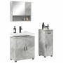Juego de muebles de baño 3 pcs Gris hormigón 61 x 35 x 64 cm