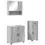 Juego de muebles de baño 3 pcs Gris sonoma 61 x 35 x 64 cm