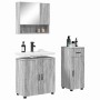 Juego de muebles de baño 3 pcs Gris sonoma 61 x 35 x 64 cm