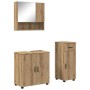 Juego de muebles de baño 3 pcs Roble artisan 61 x 35 x 64 cm
