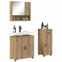 Juego de muebles de baño 3 pcs Roble artisan 61 x 35 x 64 cm