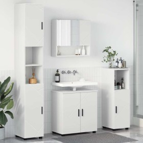 Juego de muebles de baño 4 pcs Blanco 61 x 35 x 64 cm