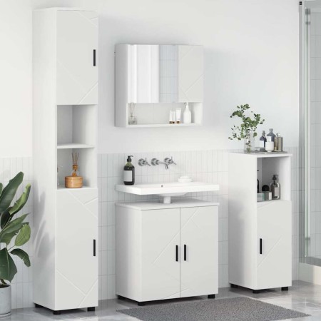 Juego de muebles de baño 4 pcs Blanco 61 x 35 x 64 cm