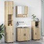 Juego de muebles de baño Montaje en la pared 4 pcs Roble Sonoma en Tocadores de baño | Comprar online en Foro24