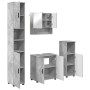 Juego de muebles de baño 4 pcs Gris hormigón 61 x 35 x 64 cm