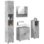 Juego de muebles de baño 4 pcs Gris hormigón 61 x 35 x 64 cm