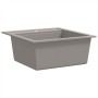Fregadero de cocina de granito con un seno gris
