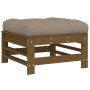Gartenmöbel-Set 8-teilig und honigbraune Massivholzkissen von vidaXL, Gartensets - Ref: Foro24-3185881, Preis: 897,23 €, Raba...