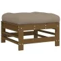 Juego muebles jardín 8 pzas y cojines madera maciza marrón miel de vidaXL, Conjuntos de jardín - Ref: Foro24-3185881, Precio:...