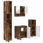 Juego de muebles de baño 4 pcs Roble ahumado 61 x 35 x 64 cm