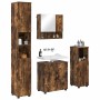 Juego de muebles de baño 4 pcs Roble ahumado 61 x 35 x 64 cm