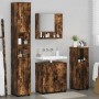 Juego de muebles de baño 4 pcs Roble ahumado 61 x 35 x 64 cm