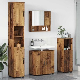 Juego de muebles de baño 4 pcs Madera vieja 61 x 35 x 64 cm