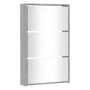 Shoe rack and mirror cabinet 3 levels gray Sonoma 63x17x102.5 cm by vidaXL, Shoe racks and shoe organizers - Ref: Foro24-3426...