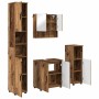 Juego de muebles de baño 4 pcs Madera vieja 61 x 35 x 64 cm