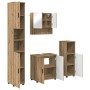 Juego de muebles de baño 4 pcs Roble artisan 61 x 35 x 64 cm
