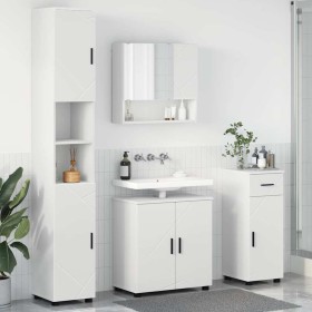 Juego de muebles de baño con cajón 4 pcs Blanco 61 x 35 x 64 cm