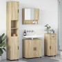 Juego de muebles de baño 4 pcs Roble Sonoma 61 x 35 x 64 cm