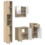 Juego de muebles de baño 4 pcs Roble Sonoma 61 x 35 x 64 cm