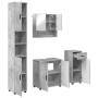 Juego de muebles de baño 4 pcs Gris hormigón 61 x 35 x 64 cm