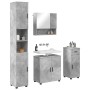 Juego de muebles de baño 4 pcs Gris hormigón 61 x 35 x 64 cm