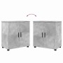 Juego de muebles de baño 4 pcs Gris hormigón 61 x 35 x 64 cm