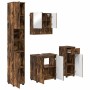 Juego de muebles de baño 4 pcs Roble ahumado 61 x 35 x 64 cm