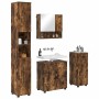 Juego de muebles de baño 4 pcs Roble ahumado 61 x 35 x 64 cm