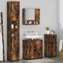 Juego de muebles de baño 4 pcs Roble ahumado 61 x 35 x 64 cm