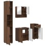 Juego de muebles de baño 4 pcs Marrón roble 61 x 35 x 64 cm